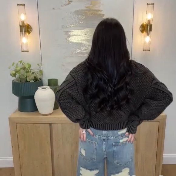 New Oli & Hali Mineral Wash Sweater Cardigan Top size XL - Picture 15 of 16